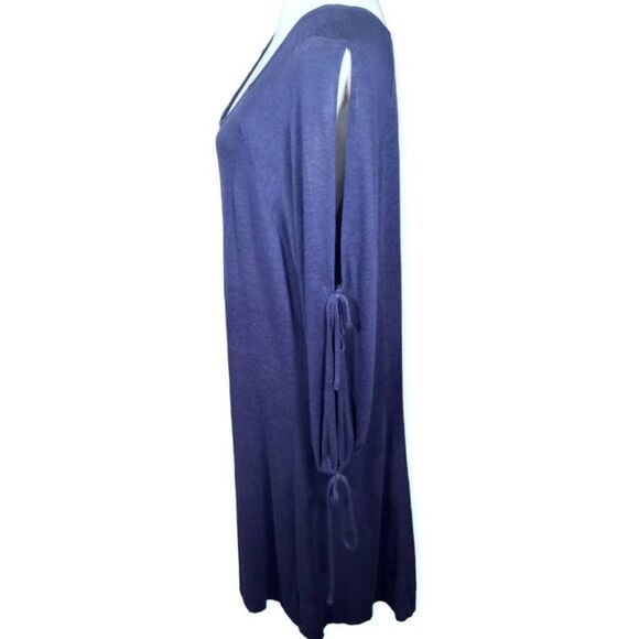 TORRID NAVY BLUE COLD SHOULDER V-NECK DRESS SZ.3X EUC - Picture 4 of 8